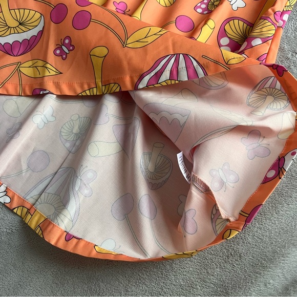 NWT Unique Vintage Smak Parlour Retro Mod 60s Mushroom Cherry Collared Dress XL - Picture 11 of 14